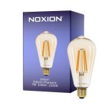 Noxion LED E27 Edison Filament Amber 7W 630lm - 822 Zeer Warm Wit | Dimbaar - Vervangt 50W