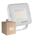 Voordeelpak 8x Ledvance LED Floodlight Compact Wit 20W 2000lm 100D - 840 Koel Wit | IP65 - Symmetrisch 