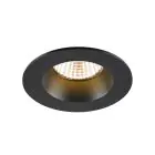 SLV New Tria 68 Spot Aluminium Zwart Rond 8.3W 460lm 38D - 927 Zeer Warm Wit | Zaagmaat 68mm -  Beste Kleurweergave - Dimbaar 